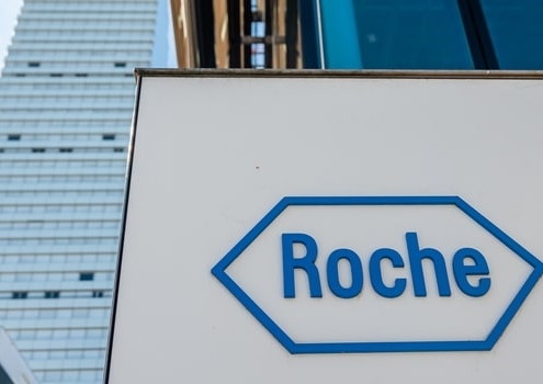 Roche building logo sign