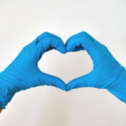 Heart, surgical gloves