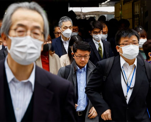 Japan, commuters, COVID-19