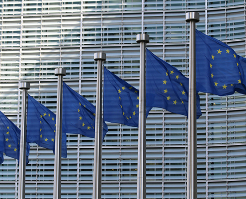 European Union flags